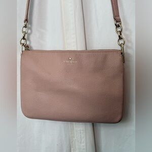 Kate Spade Leila Triple Gusset Crossbody In Rose Smoke
